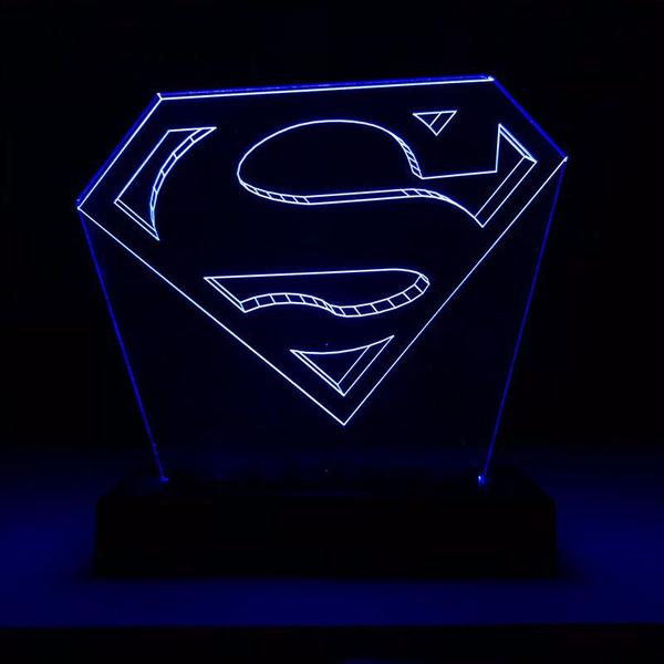 Imagem de Abajur Luminária LED Logo Super Homem