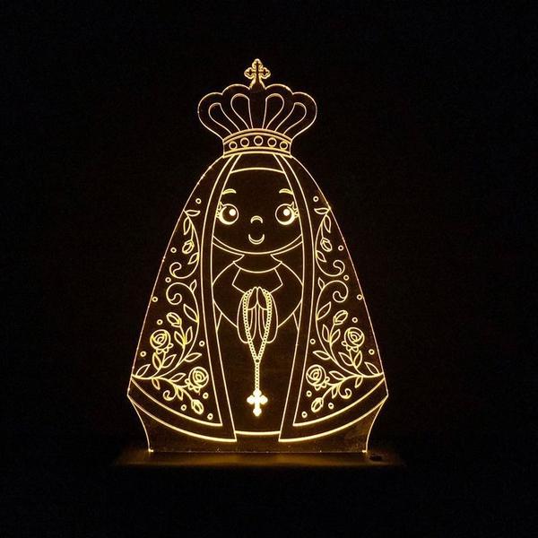 Imagem de Abajur Luminária Led Nossa Senhora Aparecida Decorativo