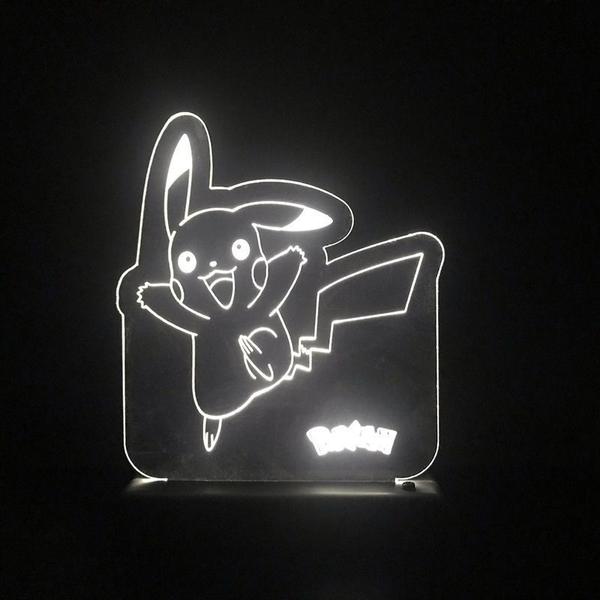 Imagem de Abajur Luminária Led Pokemon Go Pikachu Decorativo