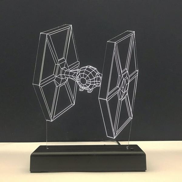 Imagem de Abajur Luminária LED Tie Fighter Star Wars