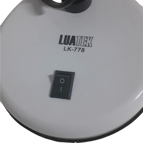 Imagem de Abajur Luminária Mesa Base Circular Articulada Lk778 Luatek