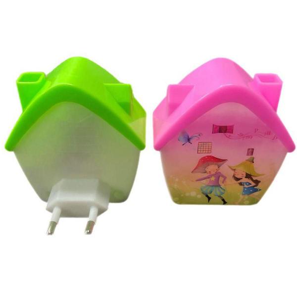 Imagem de Abajur Mini Luminária Infantil De Led Tomada Quarto Casinha