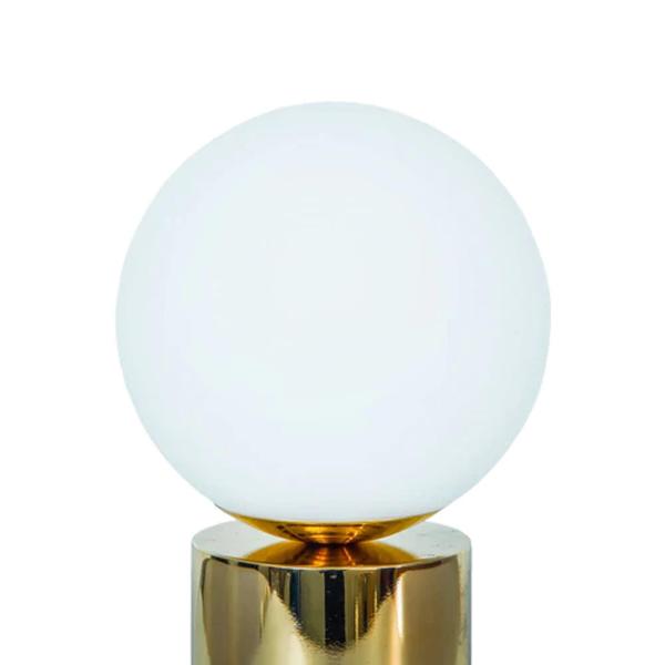 Imagem de Abajur Oy Dourado E Branco (d)14cm (a)25.5cm 1xg9 25w - GL017G - Bella Iluminação