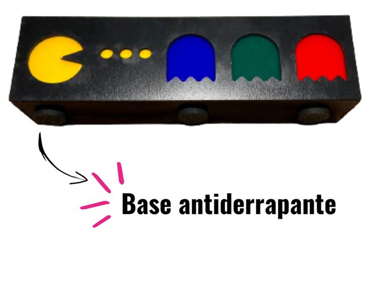 Abajur PACMAN e FATASMAS - Luminária de mesa LED Gamer Geek - VIZA GAMES 3D Imagem de Abajur PACMAN e FATASMAS - Luminária de mesa LED Gamer Geek