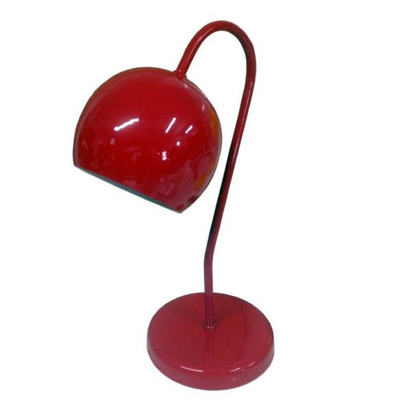 Imagem de Abajur Para Mesa e Escrivaninha Modelo Bolinha - Vermelho