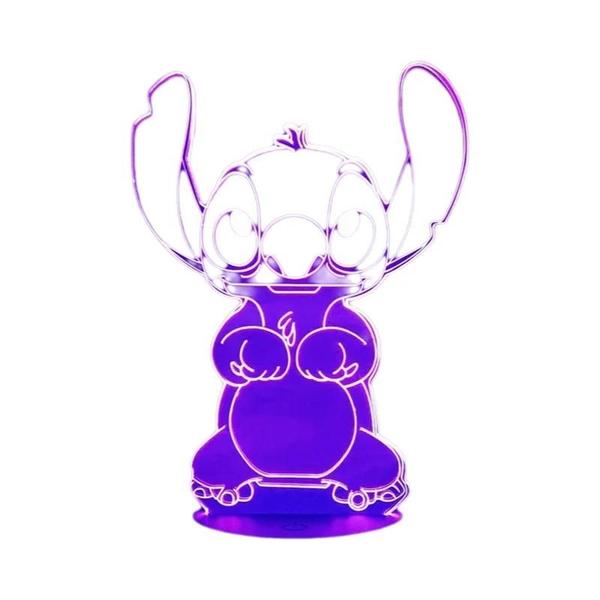 Abajur Stitch 3D com Controle Remoto e Toque - Lâmpada de Decoração de Quarto Imagem de Abajur Stitch 3D com Controle Remoto e Toque - Lâmpada de Decoração de Quarto
