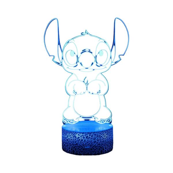 Abajur Stitch 3D com Controle Remoto e Toque - Lâmpada de Decoração de Quarto Imagem de Abajur Stitch 3D com Controle Remoto e Toque - Lâmpada de Decoração de Quarto
