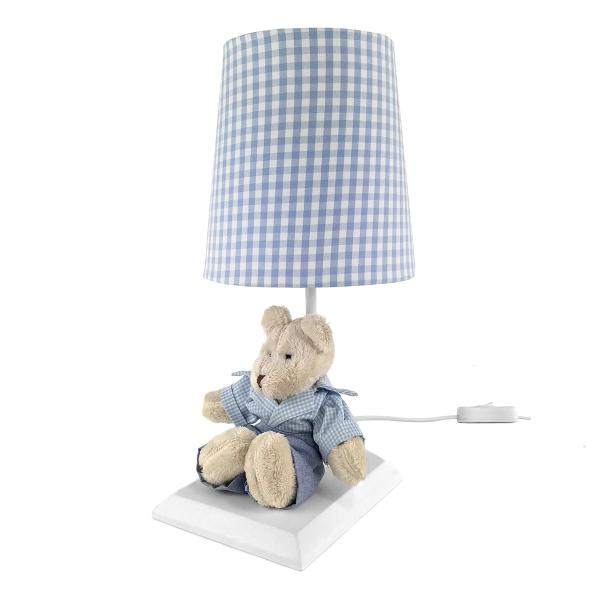 Imagem de Abajur Toys Claro Urso Azul Quarto Bebê Infantil Menino