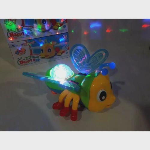 Imagem de Abelha Brinquedo Musical Anda Dança Mexe Luz E Som Gira 360 Graus.