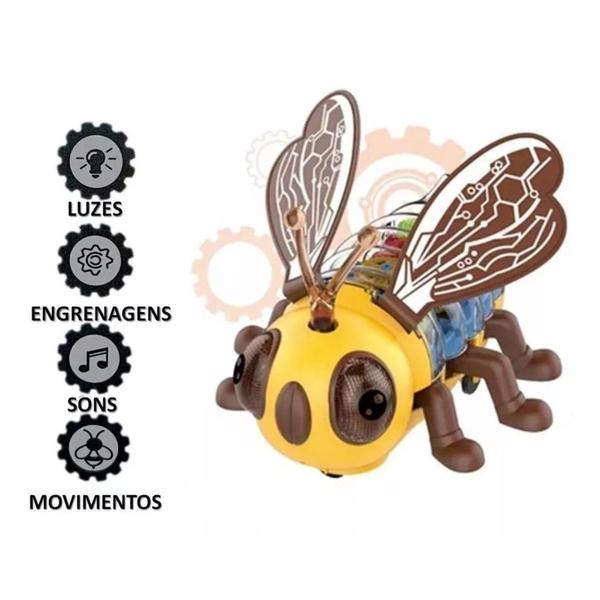 Imagem de Abelha Feliz Happy Bee Infantil Engrenagem Com Luz E Som Dia das crianças