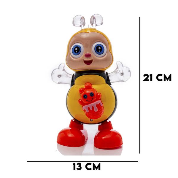 Abelha que Dança Anda Luz Mexe os Olhos Braços Som Bichinho - DM Toys Imagem de Abelha que Dança Anda Luz Mexe os Olhos Braços Som Bichinho