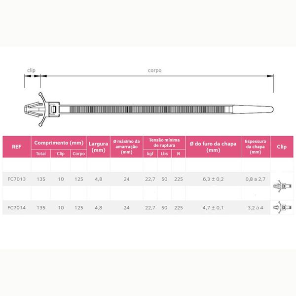 Abraçadeira Cinta Plastica Chicote Vw 13,5cm Pct 100 Unid - FIAMON Imagem de Abraçadeira Cinta Plastica Chicote Vw 13,5cm Pct 100 Unid
