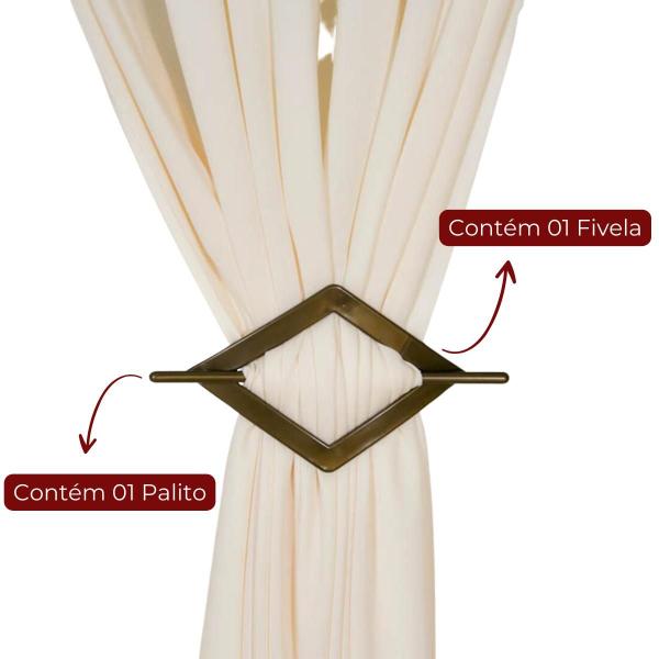 Imagem de Abraçadeira de cortina fivela losango 1 unidade