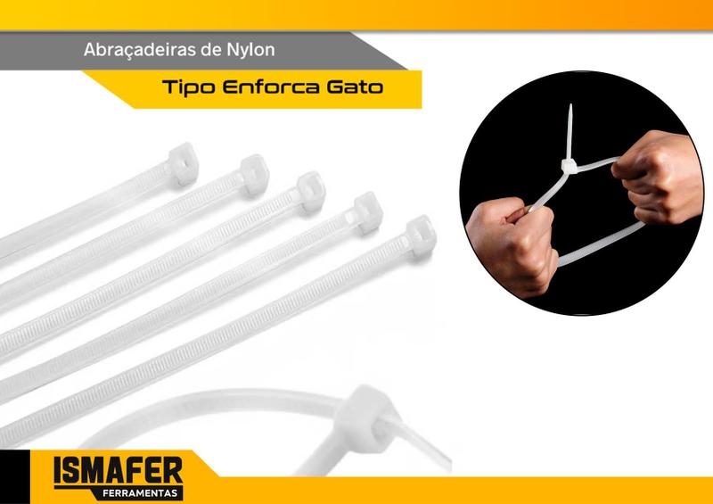 Imagem de ABRACADEIRA DE NYLON - 7.6MM x 500MM - BRANCA - GYAN023W