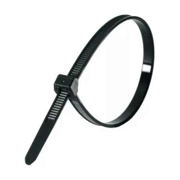 Abraçadeira de Nylon preta 3,6 x 200mm com 100 Unidades - THOMPSON Imagem de Abraçadeira de Nylon preta 3,6 x 200mm com 100 Unidades - THOMPSON