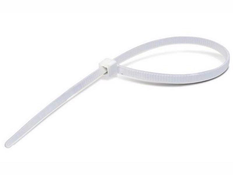 Abraçadeira em nylon 300mm x 4,8mm branca 100 unidades - OMEGA Imagem de Abraçadeira em nylon 300mm x 4,8mm branca 100 unidades