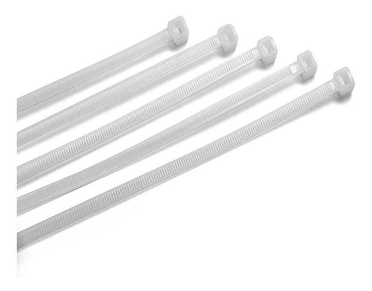 Abraçadeira em nylon 300mm x 4,8mm branca 100 unidades - OMEGA Imagem de Abraçadeira em nylon 300mm x 4,8mm branca 100 unidades