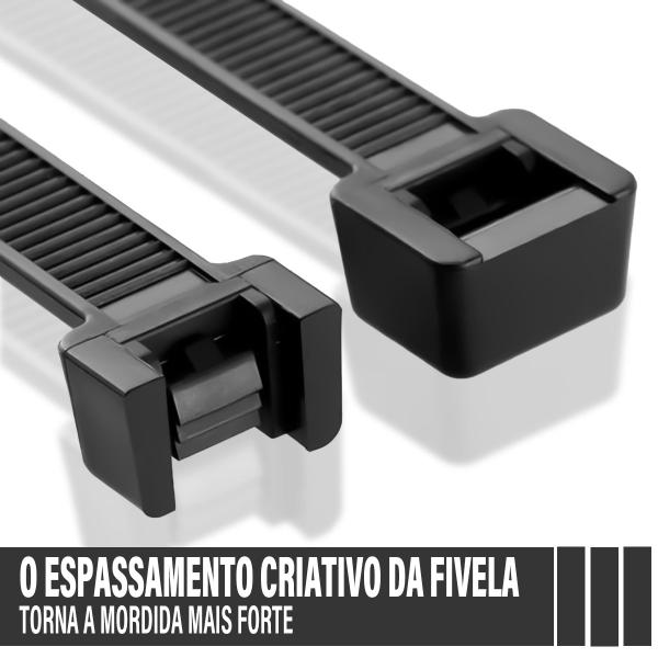 Imagem de Abraçadeira Fertak Preta 7,6mm X 400mm Pacote Com 50 PEÇAS 