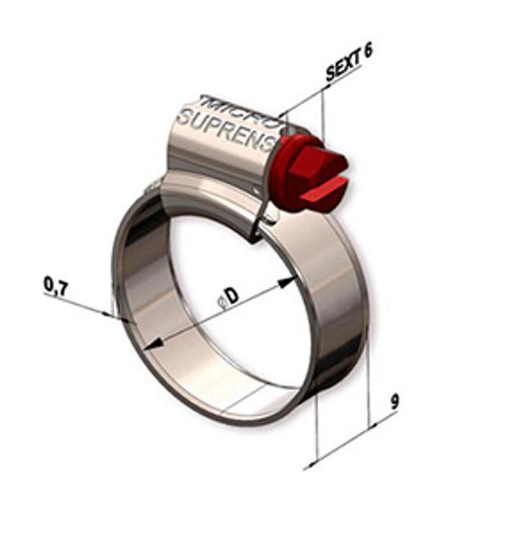 Imagem de  Abraçadeira Micro fabricada totalmente em aço Carbono - código GRA001 - embalagem com 10 unidades.