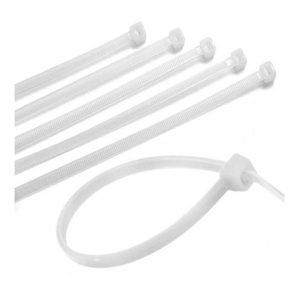 Abraçadeira Nylon 200X2,5 Branco 100 Unidades Forceline - Force Line Imagem de Abraçadeira Nylon 200X2,5 Branco 100 Unidades Forceline
