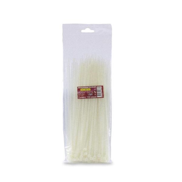 Abraçadeira Nylon 280X4,8 Branco 100 Unidades Forceline - Force Line Imagem de Abraçadeira Nylon 280X4,8 Branco 100 Unidades Forceline
