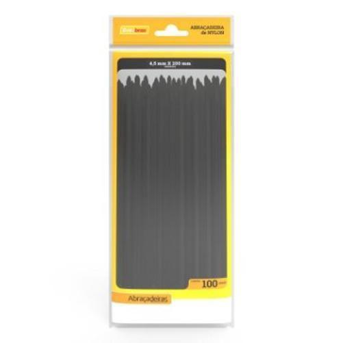 Imagem de Abraçadeira Nylon 4,5Mm X 200Mm Preto 100 Peças Enerbras