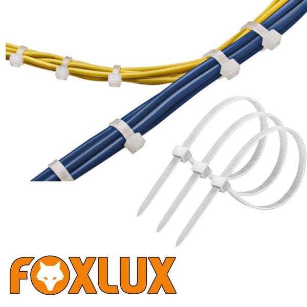 Imagem de Abraçadeira Nylon de Plástico Branca 20cm X 3.5mm 100 Un Foxlux