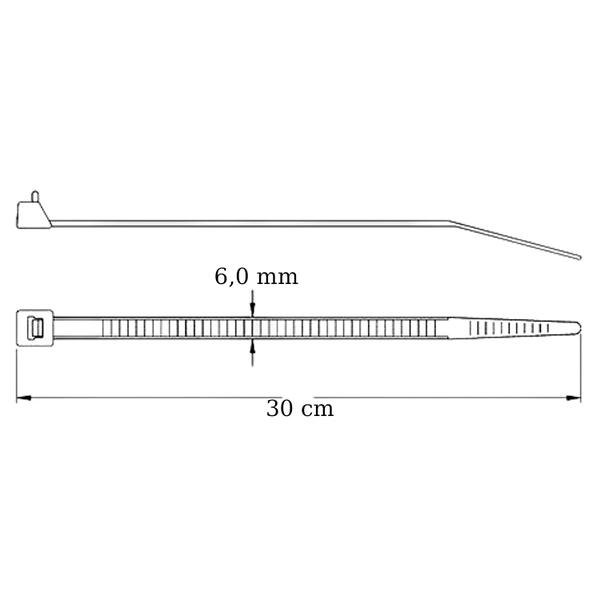 Imagem de Abraçadeira Nylon de Plástico Branca 30cm X 6mm 50 Un Frontec