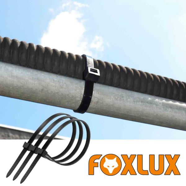 Imagem de Abraçadeira Nylon de Plástico Preta 20cm X 4.8mm 100 Un Foxlux