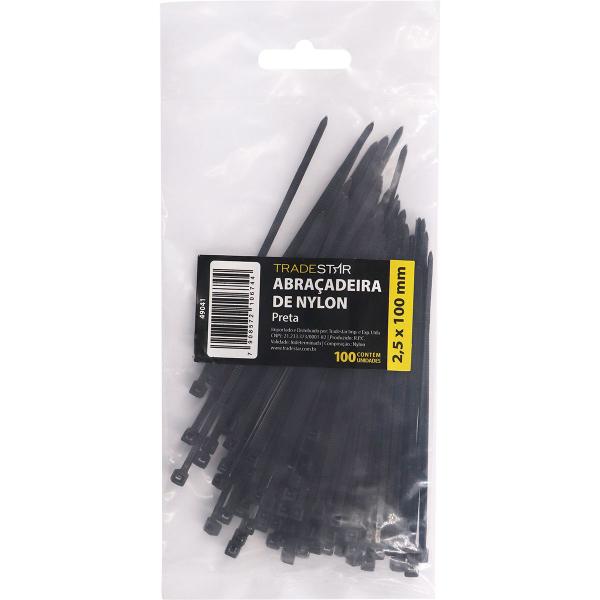 Imagem de Abraçadeira Nylon Fita Hellermann 2,5X100MM Preto C/ 1000 UN