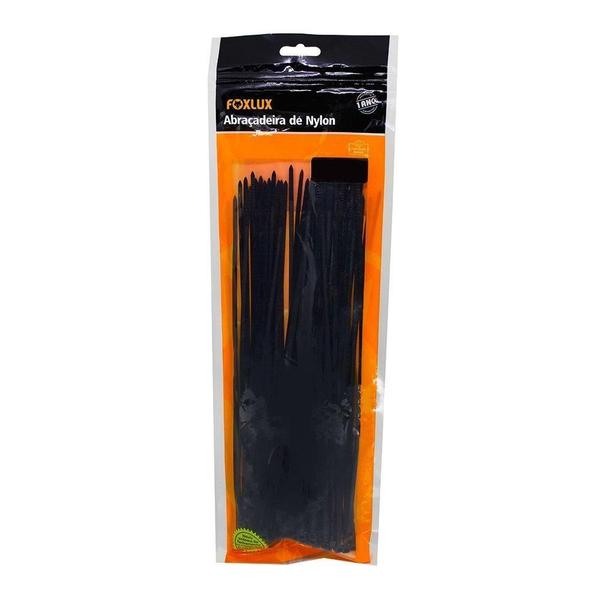 Abraçadeira Nylon Foxlux 370mmx7,0mm Preto - Embalagem com 50 Unidades Imagem de Abraçadeira Nylon Foxlux 370mmx7,0mm Preto - Embalagem com 50 Unidades