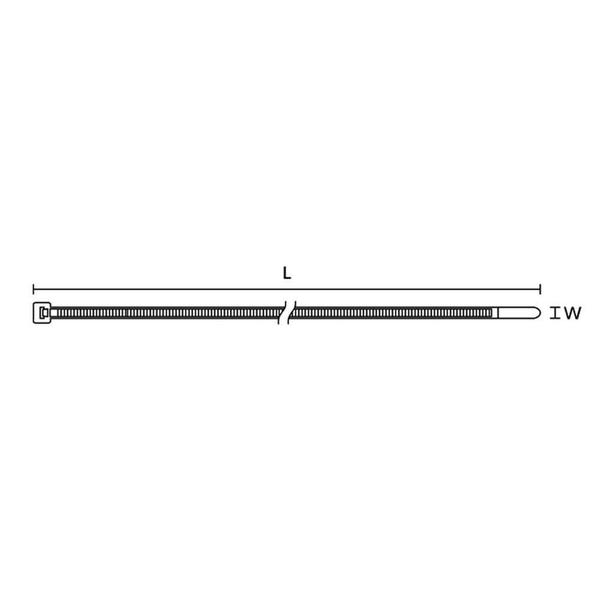 Imagem de Abraçadeira Nylon T120R 390x7,6mm Hellermann 50Uni