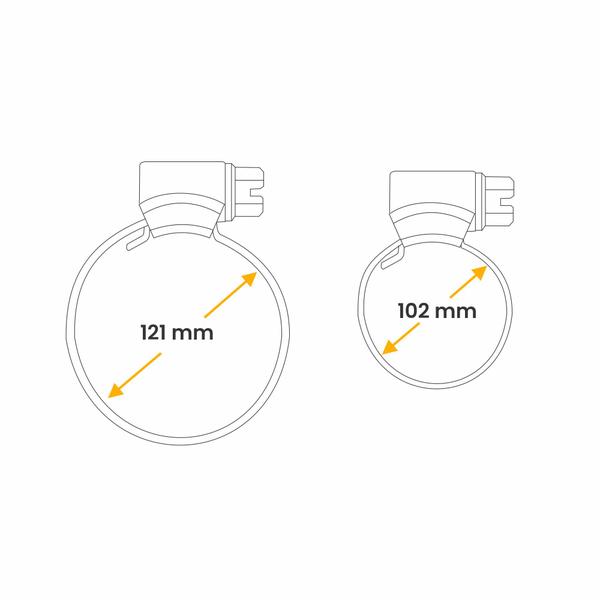 Abraçadeira Rosca Sem Fim (102 A 121 Mm) Largura 14 Mm - Ajax Imagem de Abraçadeira Rosca Sem Fim (102 A 121 Mm) Largura 14 Mm
