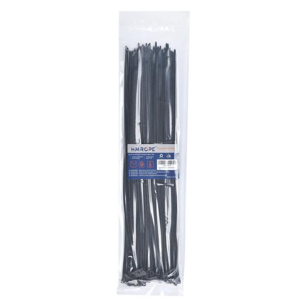 Imagem de Abraçadeiras de cabo HMROPE Heavy Duty 30 cm, nylon preto, pacote com 100