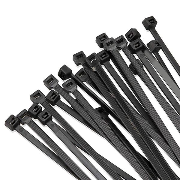 Imagem de Abraçadeiras de cabo Mezzo Heavy Duty 30 cm (pacote com 100) de nylon preto