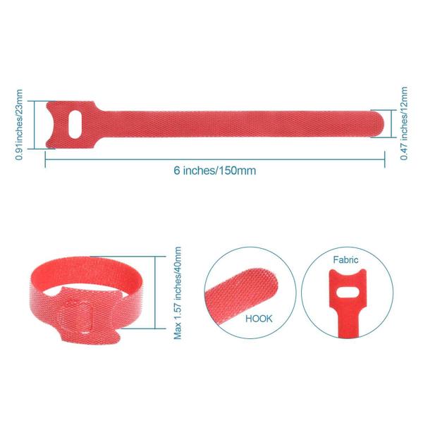 Imagem de Abraçadeiras HMROPE reutilizáveis de 6 polegadas e 60 unidades (variadas)