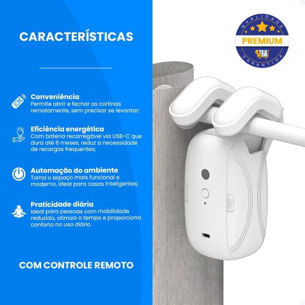 Imagem de Abridor De Cortina Dispositivo Controlador Controle Remoto