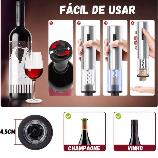 Abridor De Garrafa Automático E Magnético Para Cerveja Refri Vinho - King Imagem de Abridor De Garrafa Automático E Magnético Para Cerveja Refri Vinho