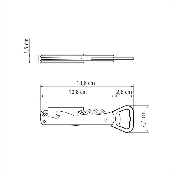Imagem de Abridor de Garrafa Canivete Saca Rolhas Inox Tramontina Utilitá