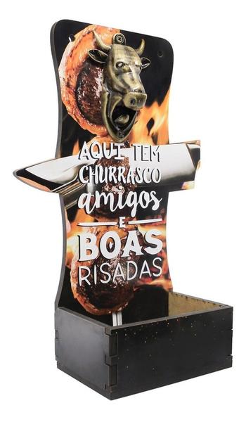 Imagem de Abridor De Garrafa Decorativo Em Mdf Personalizado Churrasco