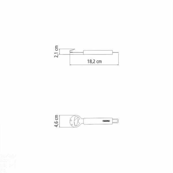 Imagem de Abridor de Garrafa e Lata Tramontina Marffim em Aço Inox