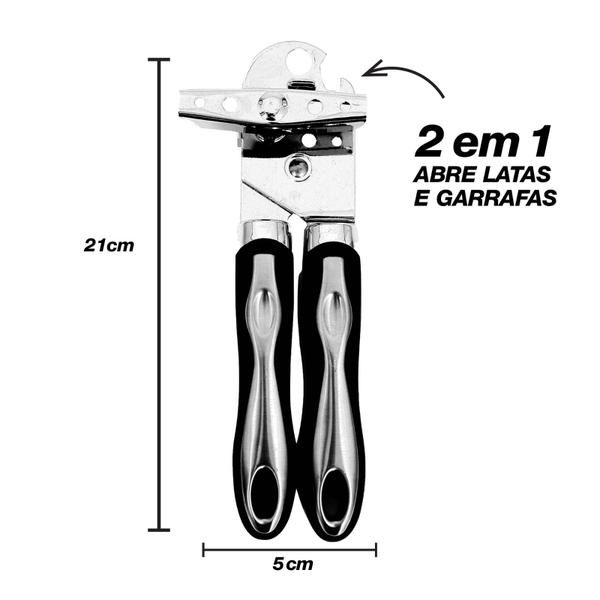 Imagem de Abridor de Garrafa e Saca-Rolhas Unyhome em Aço Inoxidável Dois Estágios Kit 2 Itens