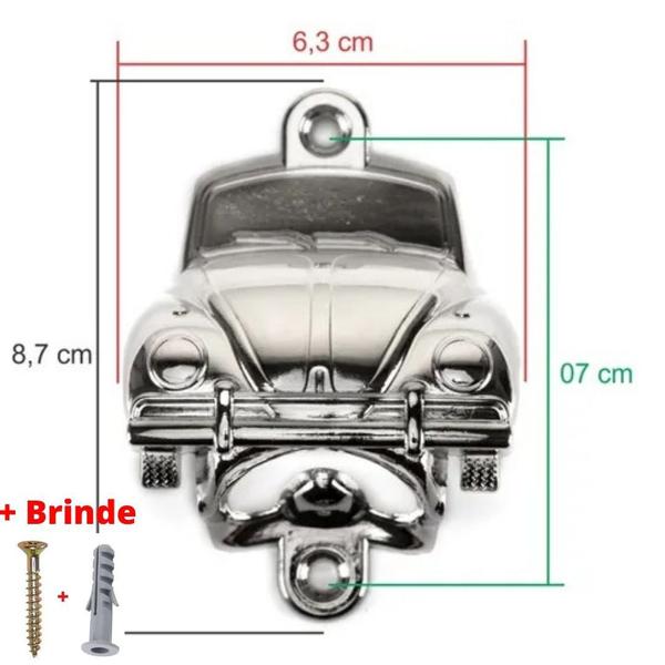 Imagem de Abridor De Garrafa Parede Fusca Fusquinha Bar Boteco + Madeira