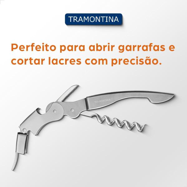 Imagem de Abridor de Garrafas Saca Rolhas Vinho Tramontina Aço Inox 26337100