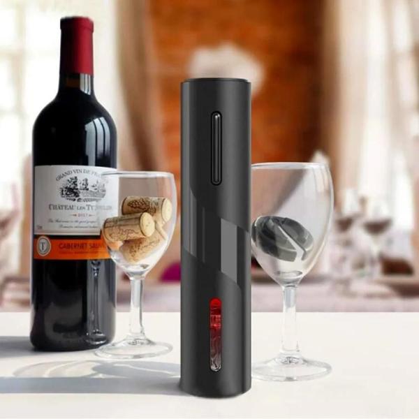 Imagem de Abridor De Vinhos Saca Rolha Recarregável Usb Gourmet Preto