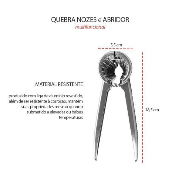 Imagem de Abridor Espumante Champagne e Quebra Nozes Castanhas