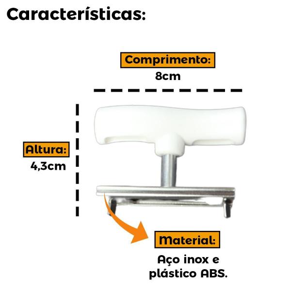 Imagem de Abridor Manual Ajustável Frascos Vidro Tampa Pote Garrafa