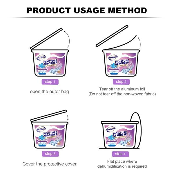 Absorvedores de umidade NATRUTH, pacote com 9 desumidificadores de armário com lavanda Imagem de Absorvedores de umidade NATRUTH, pacote com 9 desumidificadores de armário com lavanda