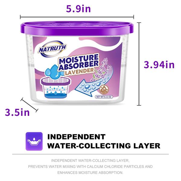 Absorvedores de umidade NATRUTH, pacote com 9 desumidificadores de armário com lavanda Imagem de Absorvedores de umidade NATRUTH, pacote com 9 desumidificadores de armário com lavanda