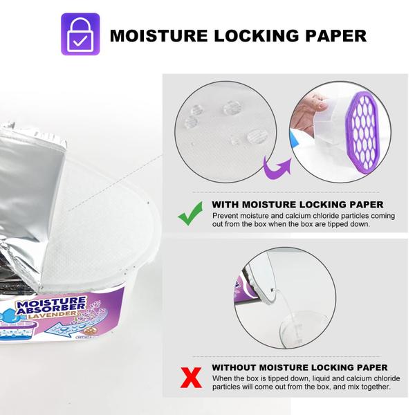 Absorvedores de umidade NATRUTH, pacote com 9 desumidificadores de armário com lavanda Imagem de Absorvedores de umidade NATRUTH, pacote com 9 desumidificadores de armário com lavanda